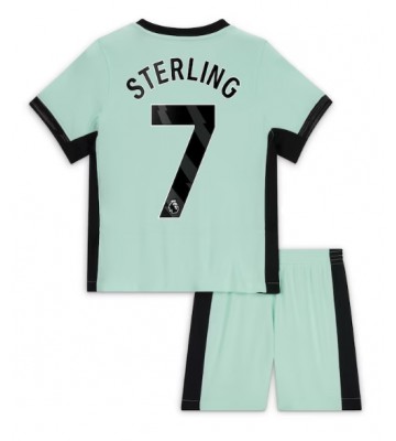 Chelsea Raheem Sterling #7 Replica Third Stadium Kit for Kids 2023-24 Short Sleeve (+ pants)